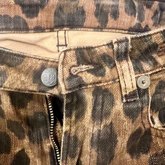 R13 Kate Skinny Leopard Jeans Size 26 - Picture 3 of 10